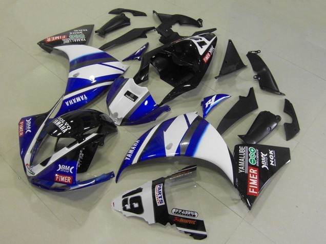 2009-2011 Yamaha YZF R1 Motorcycle Fairings - White Blue Black Fimer Yamalube Australia for Sale