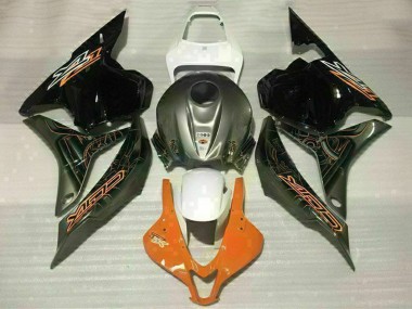 2009-2012 Honda CBR600RR Motorcycle Fairings - White Orange Glossy Black Australia for Sale