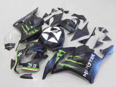 2009-2012 Honda CBR600RR Motorcycle Fairings - Matte Black Blue Green Monster Australia for Sale