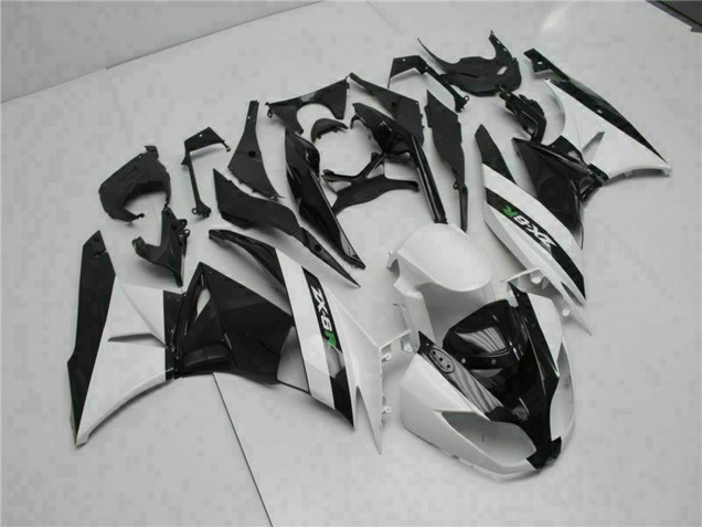 2009-2012 Kawasaki ZX6R Motorcycle Fairings - Glossy Black White Australia for Sale