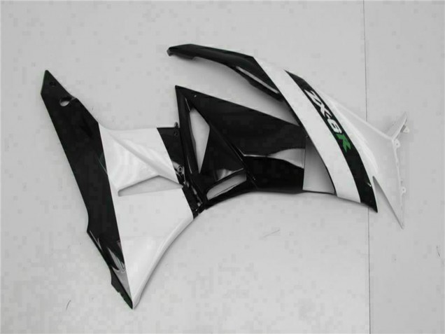 2009-2012 Kawasaki ZX6R Motorcycle Fairings - Glossy Black White Australia for Sale