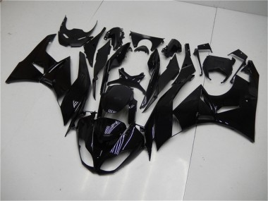 2009-2012 Kawasaki ZX6R Motorcycle Fairings - Glossy Black Australia for Sale