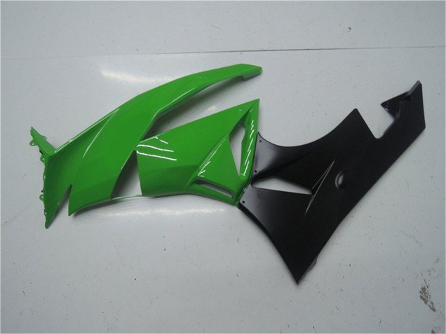 2009-2012 Kawasaki ZX6R Motorcycle Fairing Kits - Green Glossy Black Australia for Sale