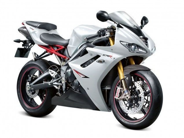 2009-2012 Triumph Daytona 675 Triple Motorcycle Fairings - Pearl White Black Australia for Sale