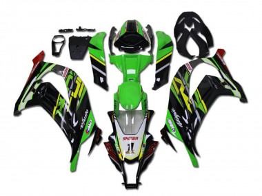 2011-2015 Kawasaki ZX10R Motorcycle Fairings - Green Yellow Glossy Black Red Showr 1 Australia for Sale