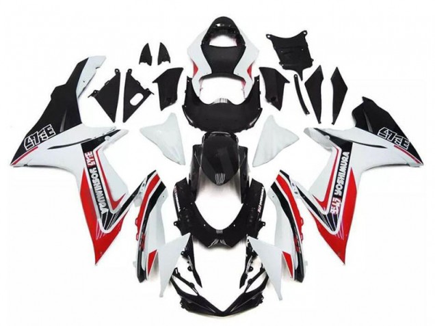 2011-2024 Suzuki GSXR 600/750 Motorcycle Fairings - White Red Black Alstare Australia for Sale