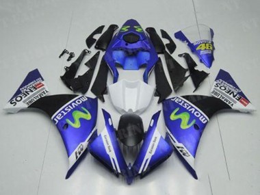 2012-2014 Yamaha YZF R1 Motorcycle Fairings - Blue White Black Green MoviStar Yamalube ENEOS Australia for Sale