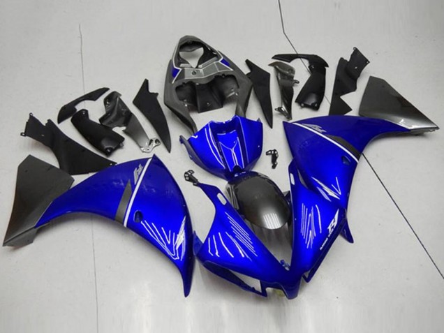 2012-2014 Yamaha YZF R1 Motorcycle Fairings - Blue White Glossy Black Australia for Sale