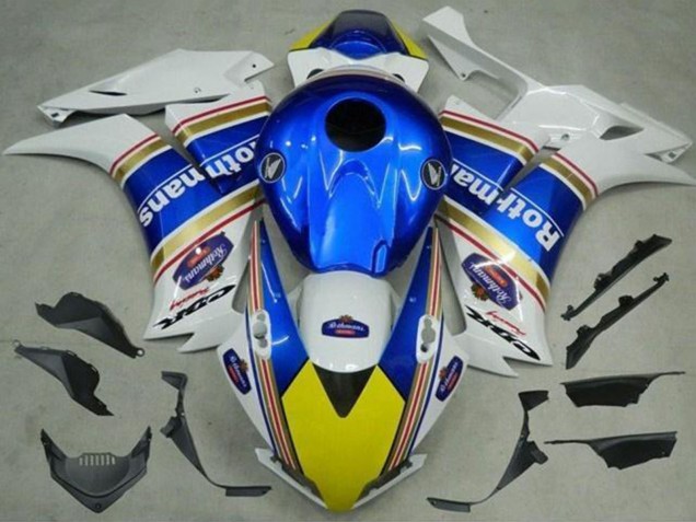 2012-2016 Honda CBR1000RR Motorcycle Fairings - White Blue Yellow Rothmans Australia for Sale