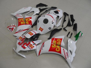 2012-2016 Honda CBR1000RR Motorcycle Fairing - White Red Yellow San Carlo Australia for Sale