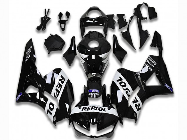 2013-2023 Honda CBR600RR Motorcycle Fairings - Glossy Black White Repsol Australia for Sale