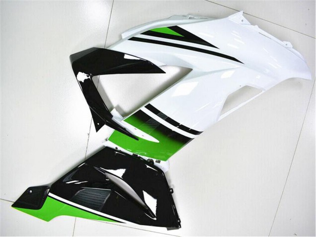 2013-2018 Kawasaki ZX6R Motorcycle Fairings - Green White Glossy Black Australia for Sale