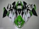 2013-2018 Kawasaki ZX6R Motorcycle Fairings - Green White Glossy Black Australia for Sale