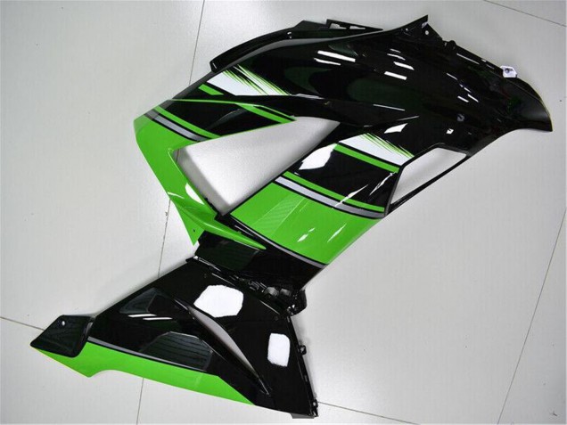 2013-2018 Kawasaki ZX6R Bike Fairings - Green Glossy Black Australia for Sale