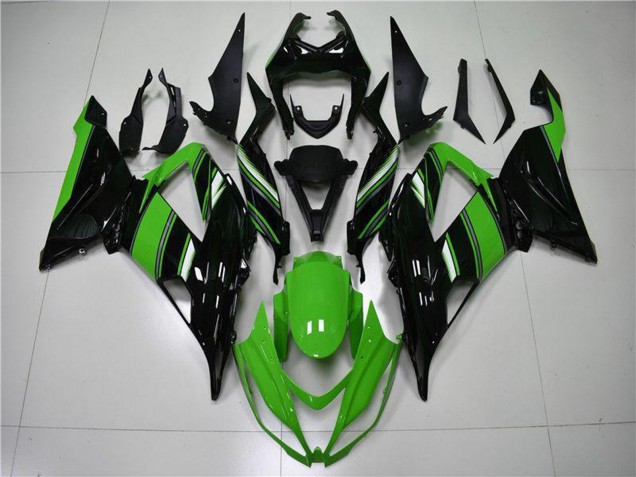 2013-2018 Kawasaki ZX6R Bike Fairings - Green Glossy Black Australia for Sale