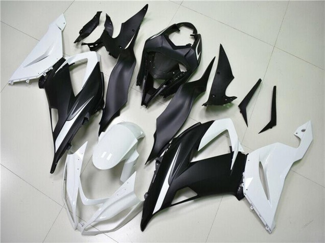 2013-2018 Kawasaki ZX6R Abs Fairings - White Matte Black Australia for Sale