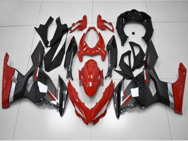 2018-2024 Kawasaki EX400 Motorcycle Fairings - Red Grey Black Australia for Sale