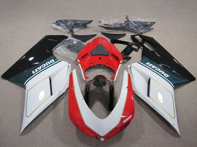 2007-2014 Ducati 848 1098 1198 Motorcycle Fairing Kits - White Red Glossy Black Australia for Sale