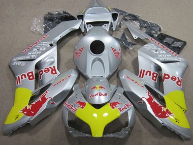 2004-2005 Honda CBR1000RR Motorcycle Fairings - Silver Yellow Red Bull Australia for Sale
