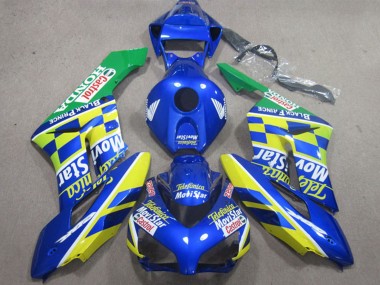 2004-2005 Honda CBR1000RR Motorcycle Fairings - Blue Yellow Green Telefonica MoviStar Castrol Australia for Sale