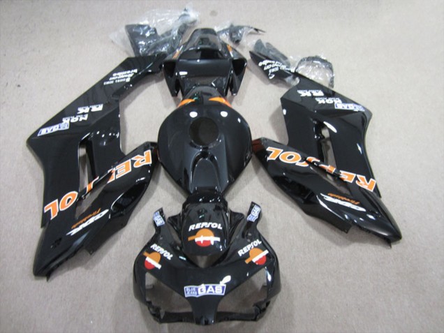2004-2005 Honda CBR1000RR Motorcycle Fairings - Glossy Black Orange Repsol Australia for Sale