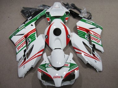 2004-2005 Honda CBR1000RR Motorcycle Fairings - White Red Green Castrol Australia for Sale