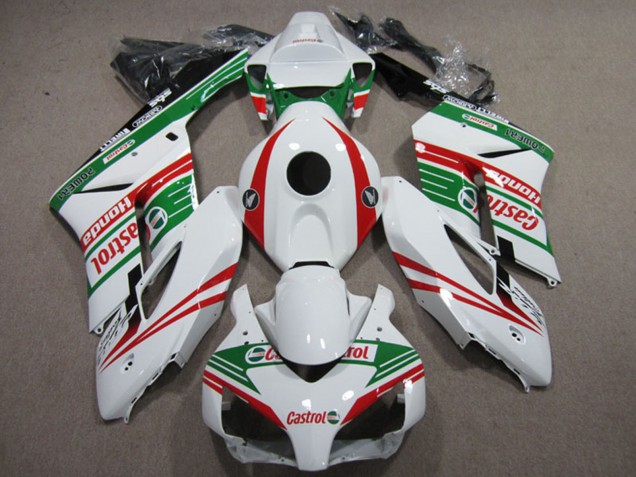 2004-2005 Honda CBR1000RR Motorcycle Fairings - White Red Green Castrol Australia for Sale