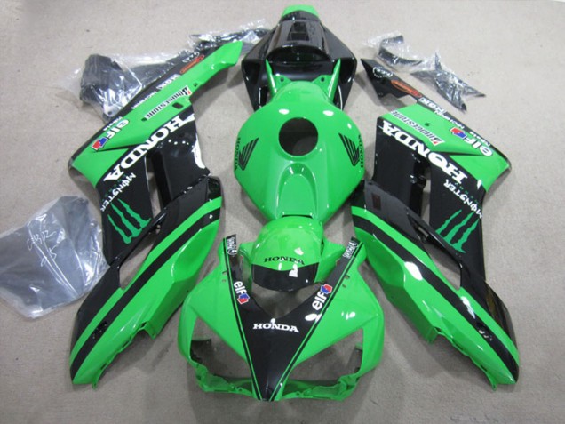 2004-2005 Honda CBR1000RR Motorcycle Fairings - Green Glossy Black Monster Australia for Sale
