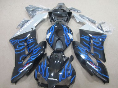 2004-2005 Honda CBR1000RR Motorcycle Fairings - Glossy Black Blue Flame Australia for Sale