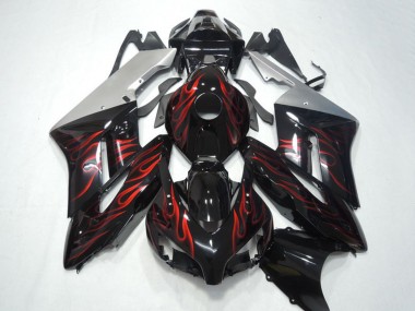 2004-2005 Honda CBR1000RR Motorcycle Fairings - Silver Glossy Black Red Flame Australia for Sale