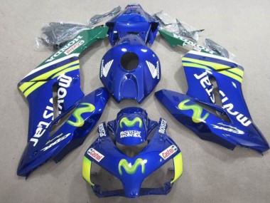 2004-2005 Honda CBR1000RR Motorcycle Fairings - Blue Green Yellow MoviStar Castrol Australia for Sale
