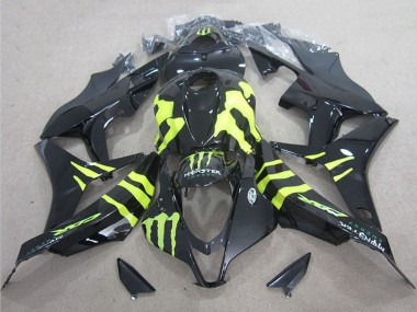 2004-2005 Honda CBR1000RR Motorcycle Fairings - Glossy Black Yellow Monster Australia for Sale