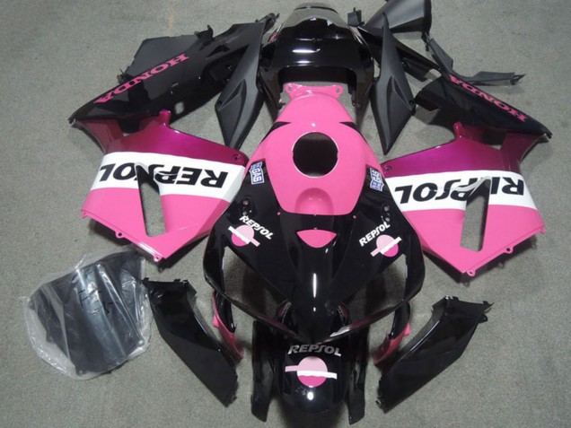 2004-2005 Honda CBR1000RR Motorcycle Fairings - Pink White Glossy Black Repsol Australia for Sale