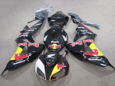 2006-2007 Honda CBR1000RR Motorcycle Fairings - Glossy Black Yellow White Red Bull Australia for Sale