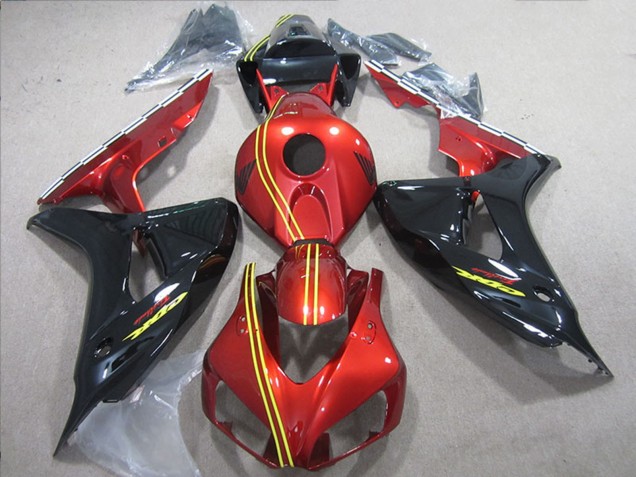 2006-2007 Honda CBR1000RR Motorcycle Fairings - Red Yellow Glossy Black Australia for Sale
