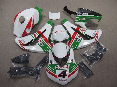 2008-2011 Honda CBR1000RR Motorcycle Fairings - White Red Green Castrol 4 Australia for Sale