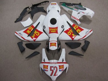 2008-2011 Honda CBR1000RR Motorcycle Fairings - White Red Yellow San Carlo 52 Australia for Sale