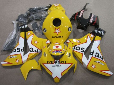 2008-2011 Honda CBR1000RR Motorcycle Fairings - Yellow White Glossy Black Star Repsol HRC Australia for Sale