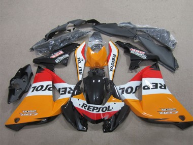 2011-2016 Honda CBR125R Motorcycle Fairings - Orange White Red Glossy Black Repsol Australia for Sale