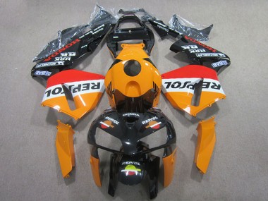 2005-2006 Honda CBR600RR Abs Fairings - Orange White Red Glossy Black Repsol Australia for Sale