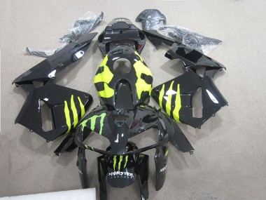 2005-2006 Honda CBR600RR Motorcycle Fairings - Glossy Black Green Monster Australia for Sale