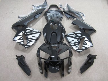 2005-2006 Honda CBR600RR Motorcycle Fairing - Glossy Black Silver Flame Australia for Sale