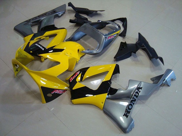 2000-2001 Honda CBR900RR 929 Motorcycle Fairings - Yellow Silver Glossy Black Australia for Sale