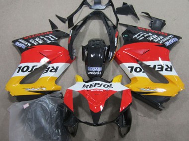 2002-2013 Honda VFR 800 Motorcycle Fairings - Yellow White Red Glossy Black Repsol Australia for Sale