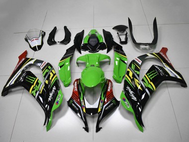 2016-2020 Kawasaki ZX10R Motorcycle Fairings - Green Yellow Red White Black Monster Australia for Sale