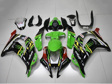 2016-2020 Kawasaki ZX10R Motorcycle Fairings - Green Yellow Red White Black Monster Australia for Sale