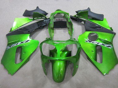 2000-2001 Kawasaki ZX12R Motorcycle Fairings - Green Matte Black Australia for Sale