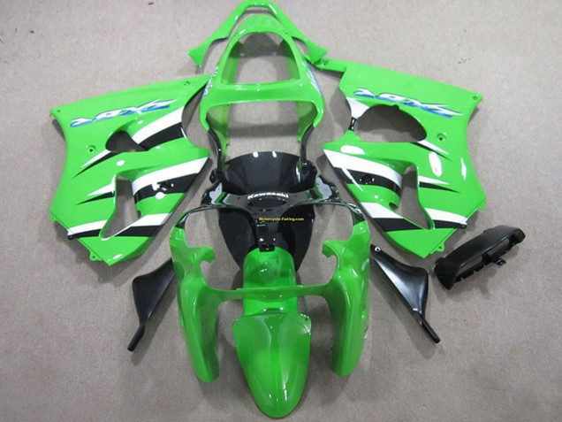 2000-2002 Kawasaki ZX6R Motorcycle Fairing Kit - Green White Black Australia for Sale