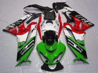 2009-2012 Kawasaki ZX6R Motorcycle Fairings - White Red Green Glossy Black Australia for Sale