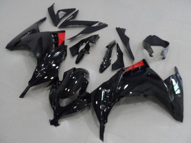 2013-2018 Kawasaki ZX300R Motorcycle Fairings - Glossy Black Red Australia for Sale